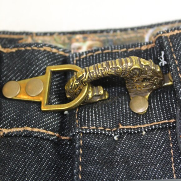 Fine Culture Ebony V6, Urban Street Wear Black Baggies Jean, Size Medium - Picture 9 of 11